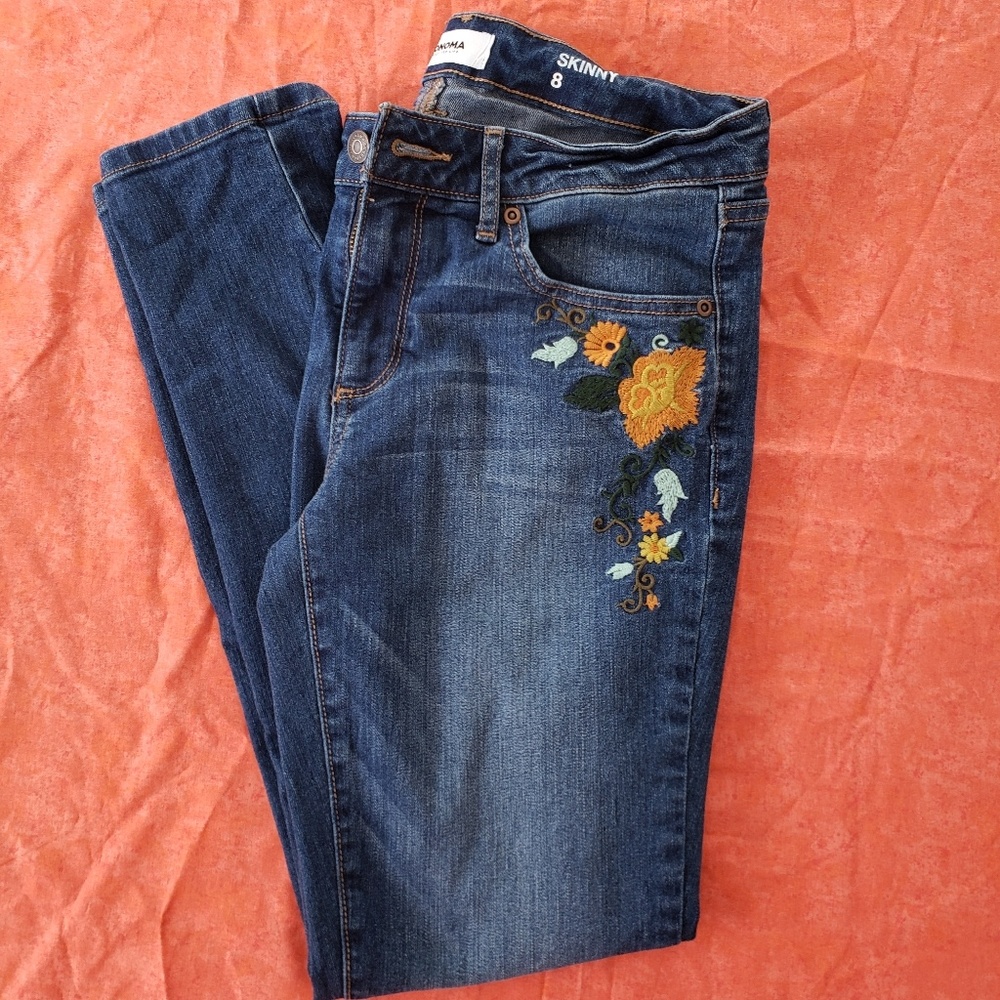 Sonoma Skinny Jean's with Embroidery